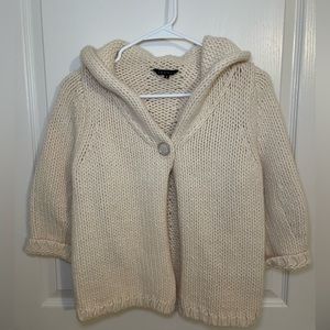Theory single button hooded cardigan